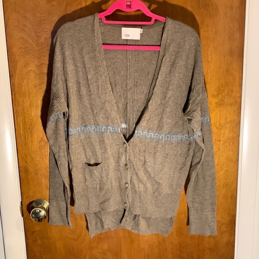 Yoon GUC beige cashmere blend cardigan Size medium